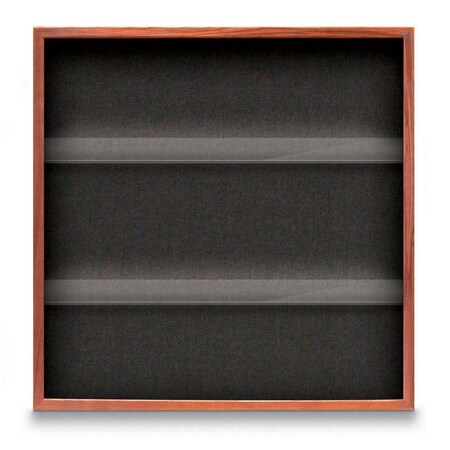 United Visual Products Outdoor Enclosed Combo Board, 48"x36", Satin Frame/Burgundy & Apricot UVCB4836OD-BURGUN-APRICOT